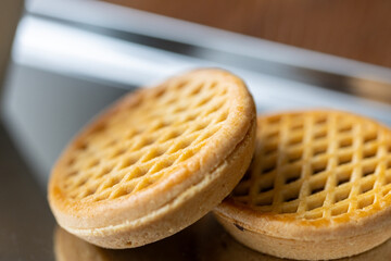 Close-Up of Chocolate Mini Tart and Coffee Cup
