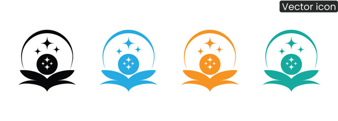 Discover versatile abstract lotus flower logo designs in striking colors, perfect for brands seeking elegance and growth. Inspiring symbols for wellness and success.