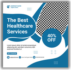 Professional Medical Services Flyer Template  Modern Healthcare Social Media Post Design