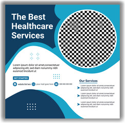 Modern Hospital and Clinic Flyer Design Healthcare Advertisement Template