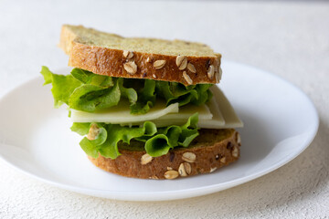 Close-Up of a Cheese Sandwich
