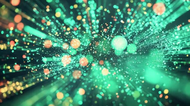 Digital data stream transferring information in cyberspace explosion