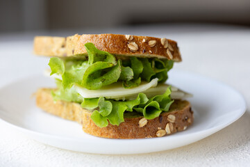 Close-Up of a Cheese Sandwich
