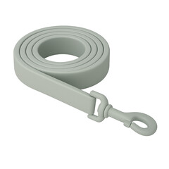 3D-modeled leash with loop and hook, realistic design ideal for pet accessories, dog training, or animal care scenes.