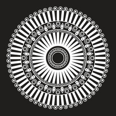 Seamless simple pattern vector mandala design.