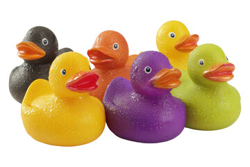 Colorful Rubber Ducks in Different Colors