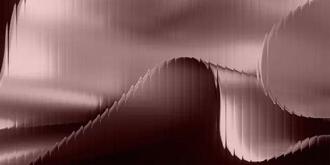 Abstract wave pattern with textured surface in rose gold color