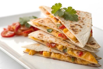 pancakes with salmon and vegetables