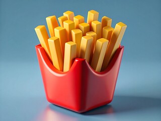 french fries and ketchup