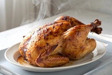 roasted chicken on a plate