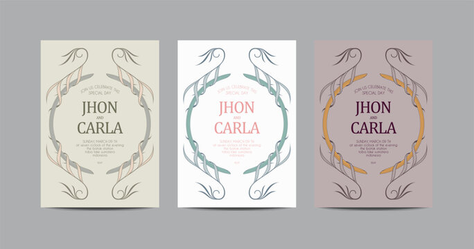 Floral Sketch Minimalist Invitation Template Vector - Powered by Adobe