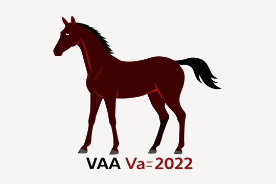 VAA Va-2022 Horse Silhouette – Vector Art for Equestrian, Branding & 2022 Design Projects

