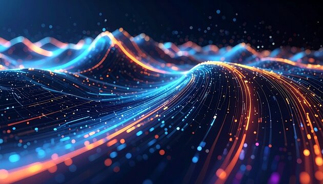 Abstract Data Waves - A Futuristic Technology Landscape.