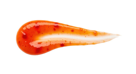Vibrant red chili sauce smear with a creamy streak, perfect for enhancing food and beverage designs