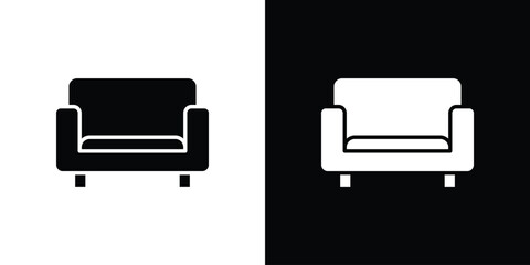 Couch icon design concepts. Clipart design set