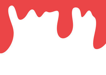 red paint splashes melt