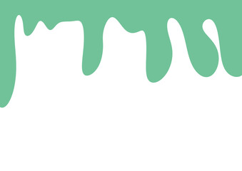 green paint splashes melt