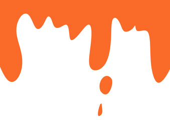 ORANGE paint splashes melt element