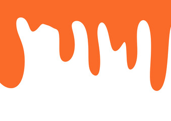 red paint splashes melted element