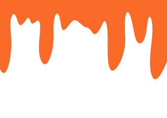 red paint splashes melted element