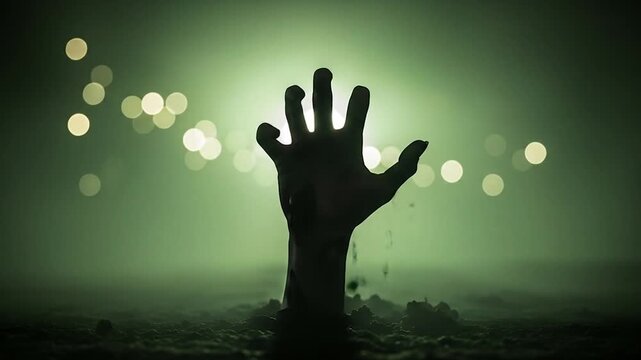 Emerging from the Depths A Zombie Hand Grasps for Life in the Mist