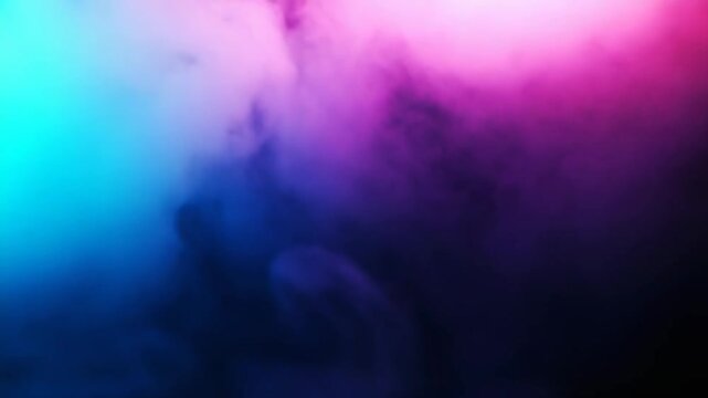 Abstract vibrant smoky fog in blue pink gradient