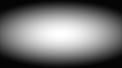 Black and white radial border vignette abstract background. Smooth gradient blend. Central light...