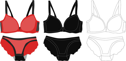 下着のイラストセット