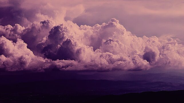 Cumulonimbus cloud formation showing anvil structure and micro-detail, educational weather material on pre-storm atmospheric conditions