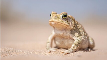 Obraz premium Educational close-up of Sonoran Desert Toad for documentary use, clear micro-detail of skin warts