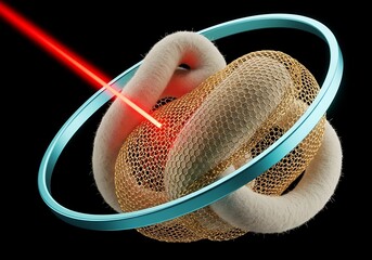 Nano Structure Scanned by Red Laser Beam, Exploring Advanced Materials