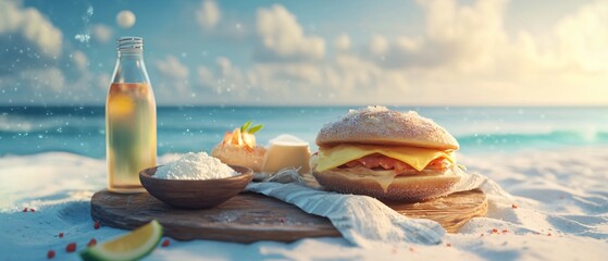 Rustic Sandwich and Cheese Platter Display