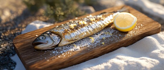 Savory Salted Fish Lemon Slice Photography