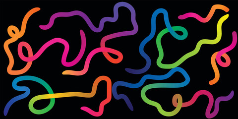 Abstract vector illustration of a vibrant colorful circle pattern with rainbow light and bubble design for a creative backdrop