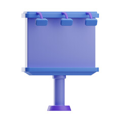 3D Illustration, character, icon Signboard