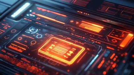 Futuristic digital user interface displaying data analytics - Powered by Adobe