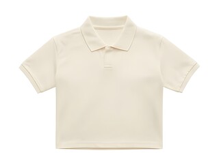 Polo style plain white T-shirt isolated mockup
