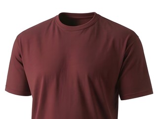 Deep burgundy T-shirt isolated mockup