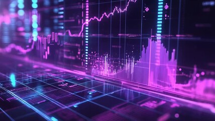 Global digital stock market trading data chart - Powered by Adobe