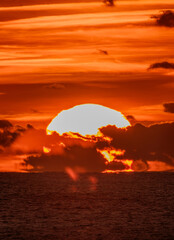 Sunset over the ocean