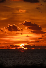 Sunset over the ocean