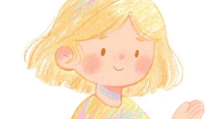 Fototapeta premium A charming portrait of a fair-haired blonde girl, her features soft and expressive, capturing youthful innocence and beauty.