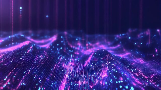 Abstract data flow visualizing digital big data network - Powered by Adobe