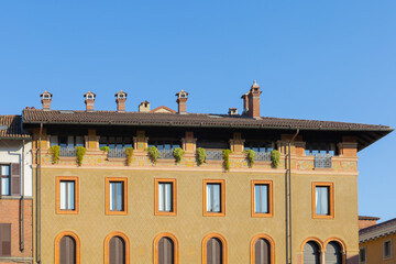 an old European house in Italian style on the street