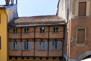 an old European house in Italian style on the street