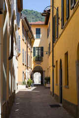 an old European house in Italian style on the street