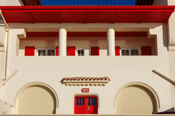 facade of a beach villa house Hossegor France