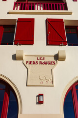 facade of a beach villa house Hossegor France