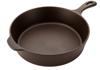 Isolated cast iron skillet with handle for cooking on the stovetop kitchenware toolware