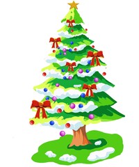 christmas tree vector illustration